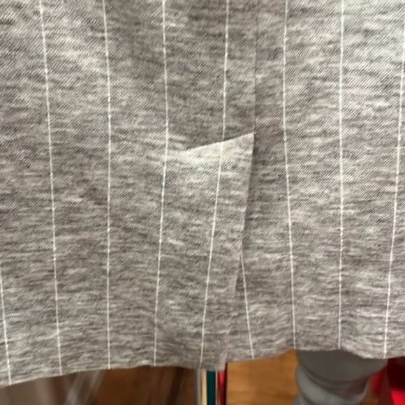 🍕🪻ATM skirt midi pinstripe gray white medium CLOSEOUT - Picture 9 of 10